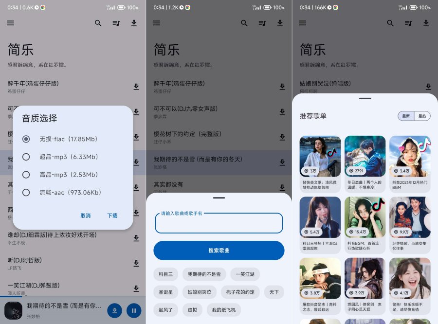简乐-再见歌词适配，音乐搜索下载软件-117资源网