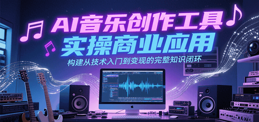 AI音乐创作工具实操商业应用，构建从技术入门到变现的完整知识闭环-117资源网