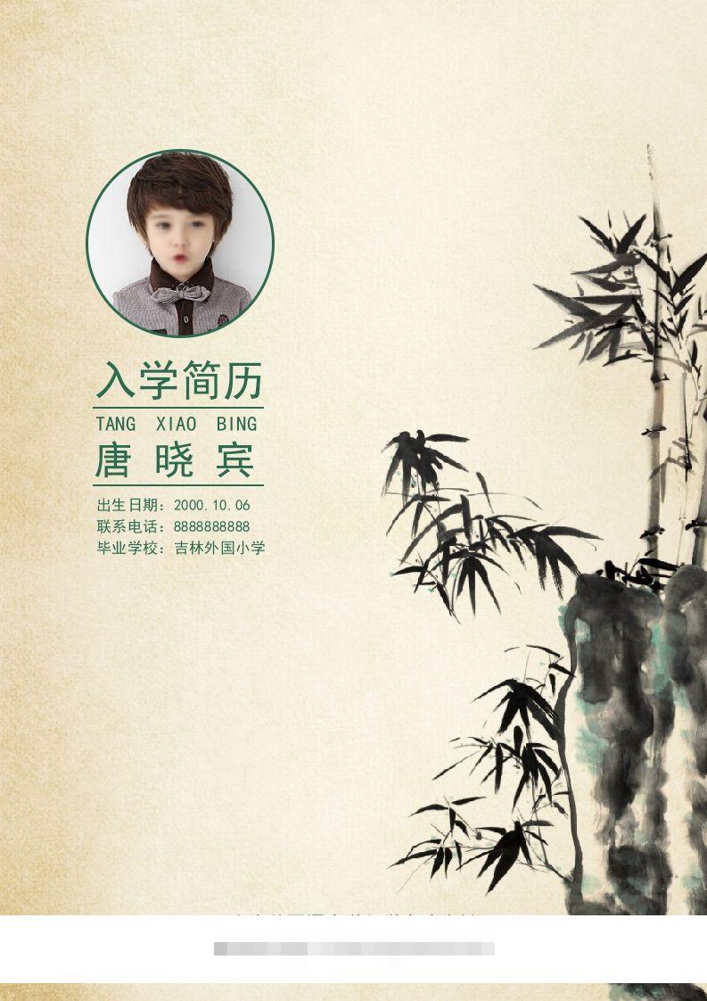 多页-小升初简历05-117资源网