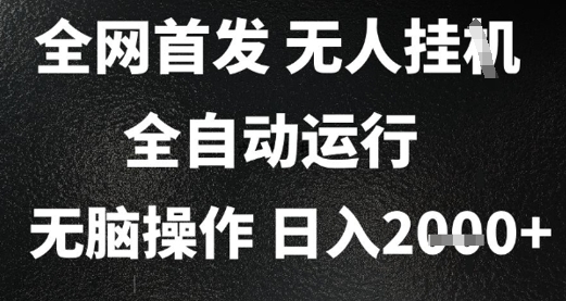 2025首发无人挂G项目,日入2k+,全自动运行,无脑操作,长期稳定 小白可玩【揭秘】-117资源网