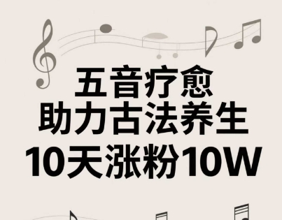 古法五音养生教程，五音疗愈的视频的制作方法，2-4小时就能学会，作者10天涨粉10W-117资源网