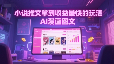 小说推文拿到收益最快的玩法，AI漫画图文-117资源网
