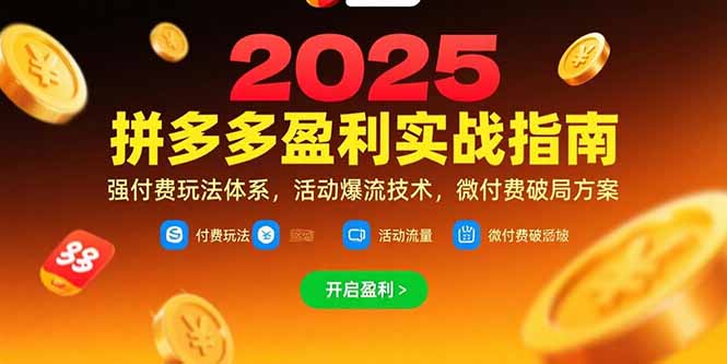 拼多多盈利实战指南，强付费玩法，活动爆流技术，微付费破局方案(更新7月-117资源网