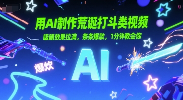 用AI制作荒诞打斗类视频,吸睛效果拉满,条条爆款,1分钟教会你-117资源网