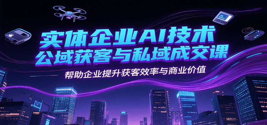 实体企业AI技术公域获客与私域成交课，帮助企业提升获客效率与商业价值-117资源网