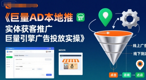 巨量AD本地推实体获客推广，巨量引擎广告投放实操-117资源网