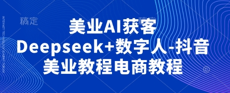 美业AI获客Deepseek+数字人-抖音美业教程电商教程-117资源网