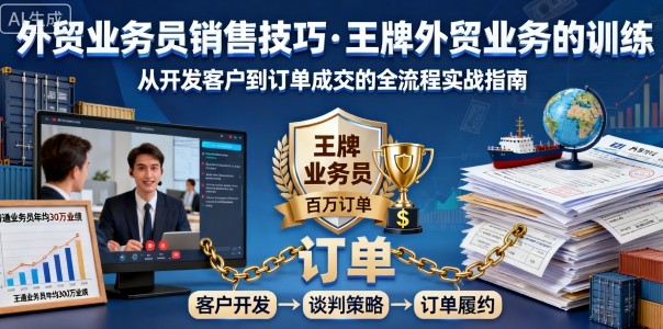 外贸业务员销售技巧，王牌外贸业务的训练-117资源网