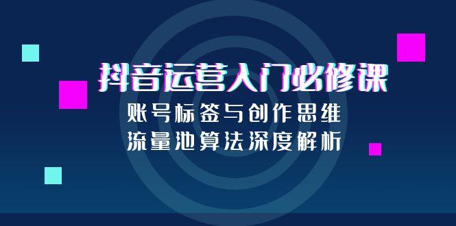 抖音运营入门必修课，账号标签与创作思维，流量池算法深度解析-117资源网