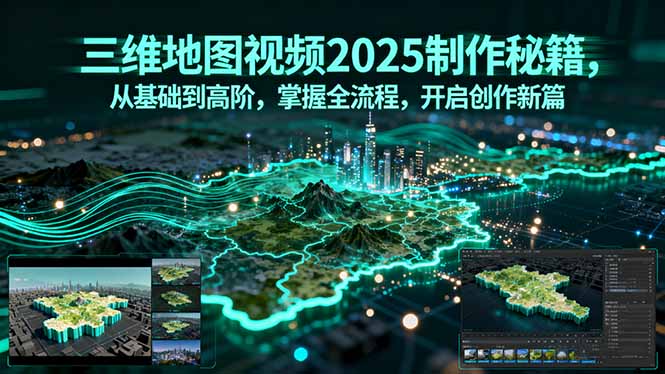 三维地图视频2025制作秘籍，从基础到高阶，掌握全流程，开启创作新篇-117资源网