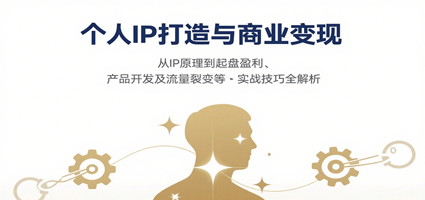 个人IP打造与商业变现，从IP原理到起盘盈利、产品开发及流量裂变等实战技巧全解析-117资源网