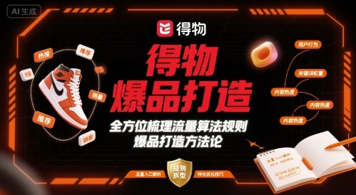 得物爆品打造，全方位梳理得物流量算法规则爆品打造规则-117资源网