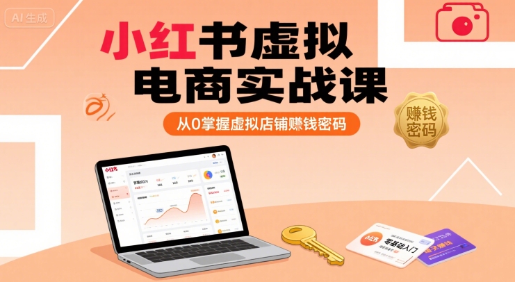 小红书虚拟电商实战课，从0掌握虚拟店铺賺钱密码(更新)-117资源网