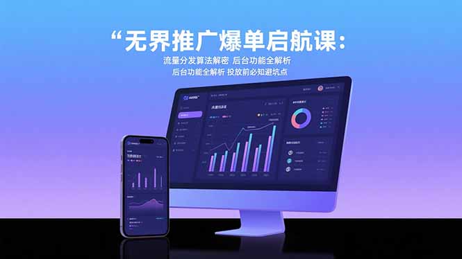 无界推广爆单启航课：流量分发算法解密 后台功能全解析 投放前必知避坑点-117资源网
