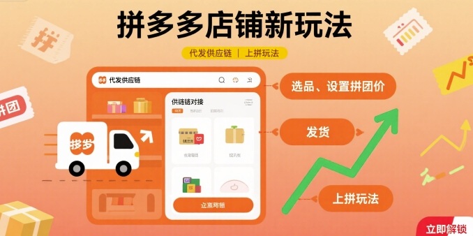 拼多多店铺新玩法，代发供应链上拼玩法-117资源网