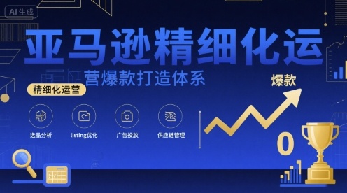 亚马逊精细化运营爆款打造体系，视频课+全套资料文档-117资源网