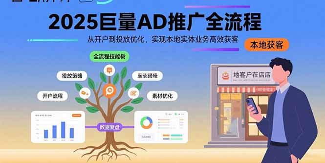 2025巨量AD推广全流程，从开户到投放优化，实现本地实体业务高效获客-117资源网