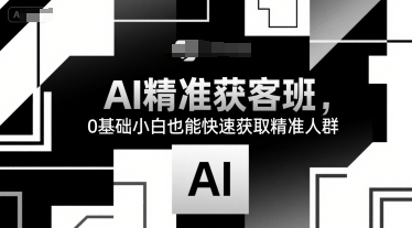AI精准获客班，0基础小白也能快速获取精准人群-117资源网