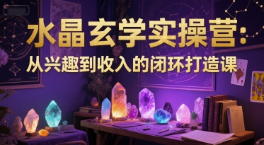 水晶玄学实操营：从兴趣到收入的闭环打造课-117资源网