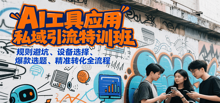 AI工具应用私域引流特训班，规则避坑、设备选择、爆款选题、精准转化全流程-117资源网