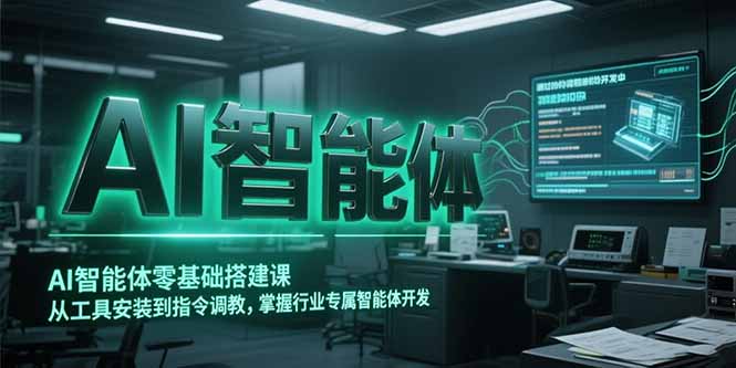 AI智能体零基础搭建课，从工具安装到指令调教，掌握行业专属智能体开发…-117资源网