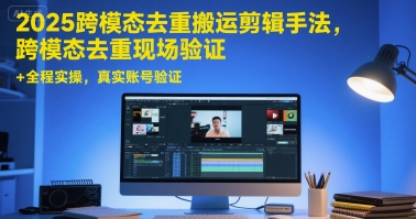 2025跨模态去重搬运剪辑手法，跨模态去重现场验证 +全程实操，真实账号验证-117资源网