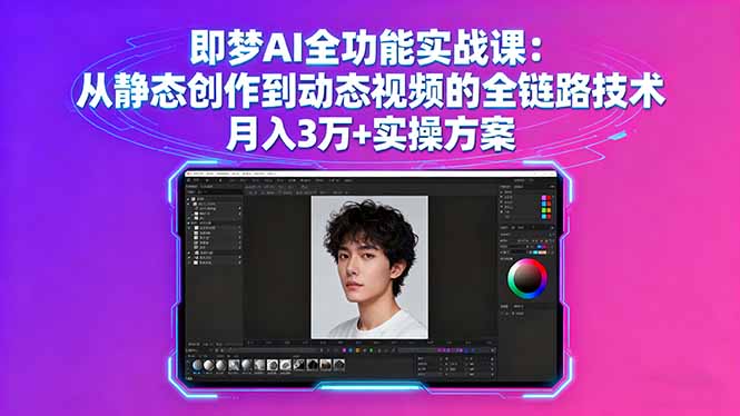 即梦AI全功能实战课：从静态创作到动态视频的全链路技术 月入3万+实操方案-117资源网
