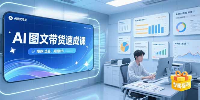 AI图文带货速成课，养号引流秘籍，爆款选品策略，美图制作全流程-117资源网