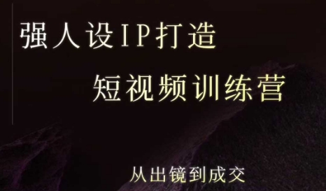 强人设ip打造课，8月​最新5天短视频ip训练营，从出镜到成交-117资源网