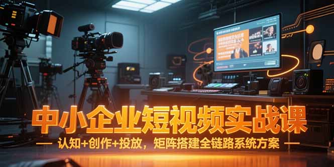 中小企业短视频实战课，认知+创作+投放，矩阵搭建全链路系统方案-117资源网
