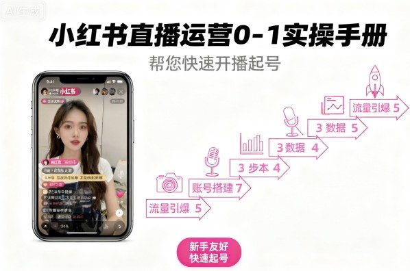 小红书直播运营0-1实操手册，帮您快速开播起号-117资源网