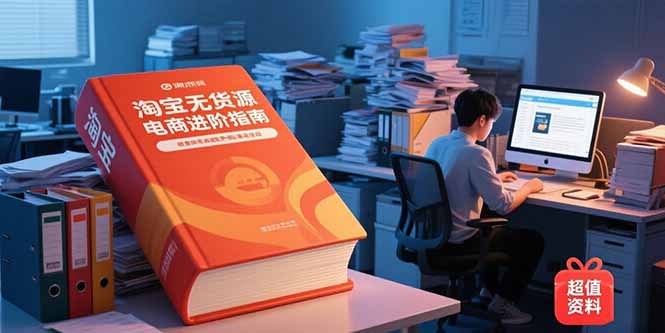 淘宝无货源电商进阶指南，包含新人课、进阶课，配套资料，蓝海选品等-117资源网