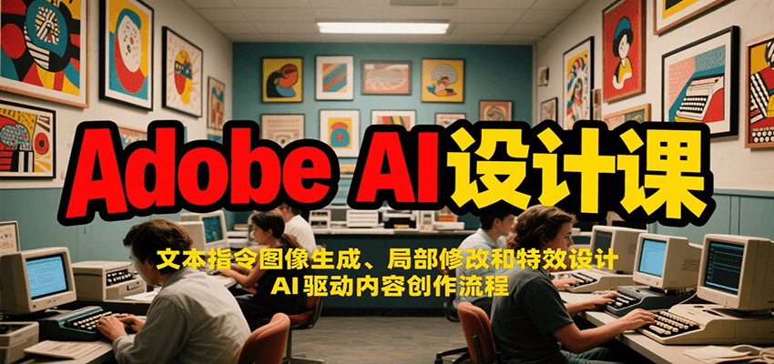 Adobe AI设计课：文本指令图像生成、局部修改和特效设计，AI驱动内容创作流程-117资源网