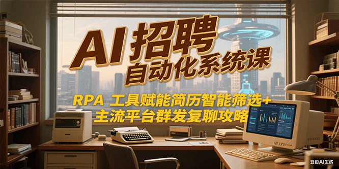 AI招聘自动化系统课，RPA工具赋能简历智能筛选+主流平台群发复聊全攻略-117资源网