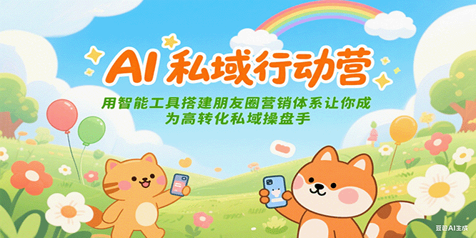 AI私域行动营：用智能工具搭建朋友圈营销体系让你成为高转化私域操盘手-117资源网