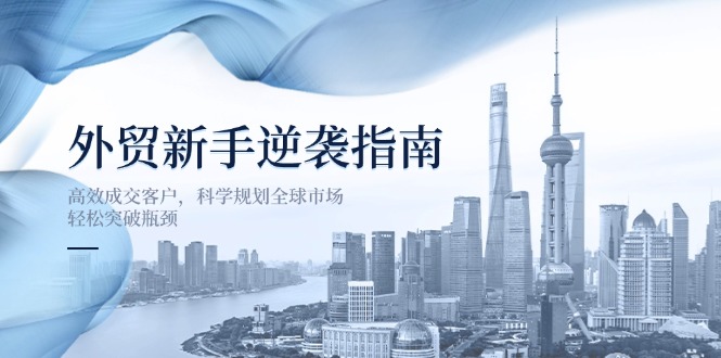 外贸新手逆袭指南：高效成交客户，科学规划全球市场，轻松突破瓶颈-117资源网