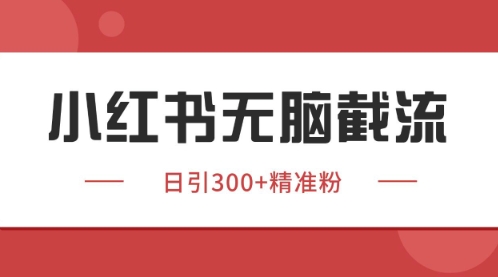 小红书只要你有同行就能获客，独家野路子获客玩法，暴力截流【揭秘】-117资源网