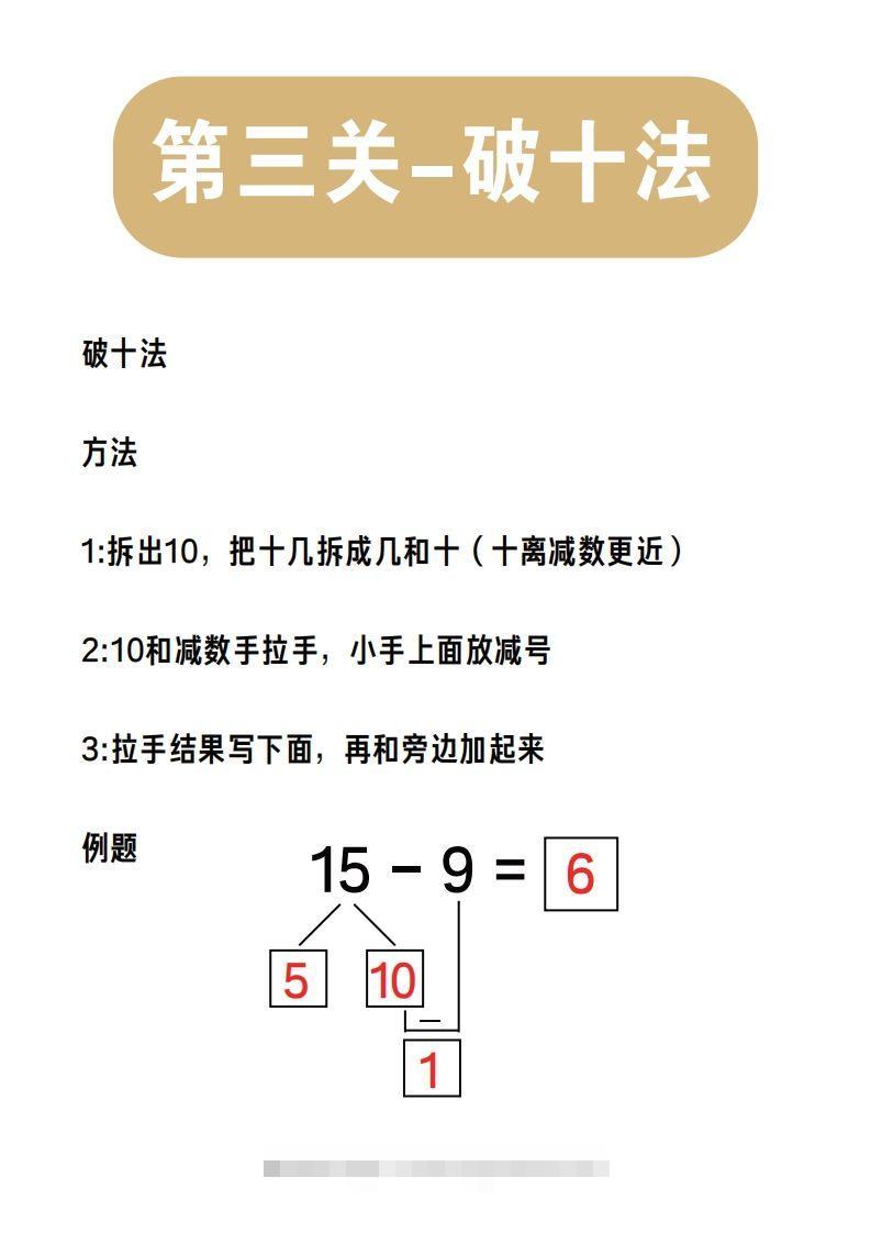 【数学】第三关：破十法-117资源网