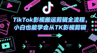 TikTok影视搬运剪辑全流程，小白也能学会从TK影视剪辑-117资源网