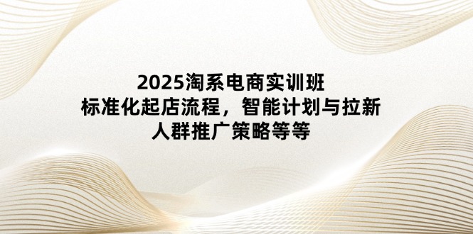 2025淘系电商实训班：标准化起店流程，智能计划与拉新，人群推广策略等等-117资源网
