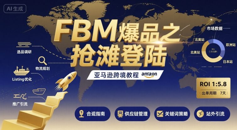 FBM爆品之抢滩登陆-亚马逊跨境教程-117资源网