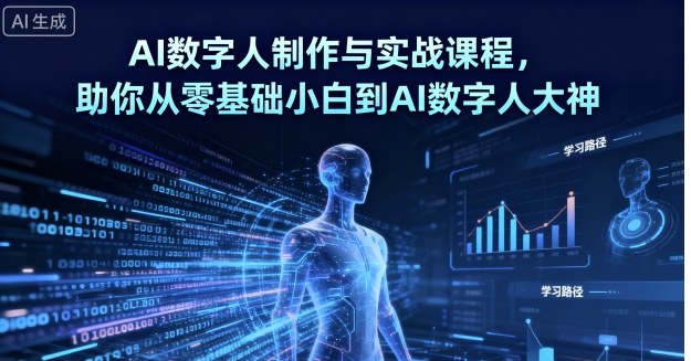 AI数字人制作与实战课程，助你从零基础小白到AI数字人大神-117资源网