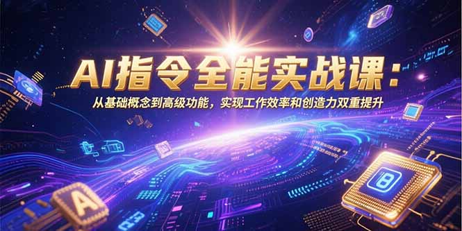 AI指令全能实战课：从基础概念到高级功能，实现工作效率和创造力双重提升-117资源网