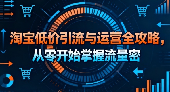 淘宝低价引流与运营全攻略，从零开始掌握流量密码-117资源网