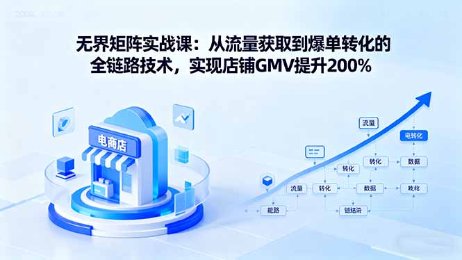无界矩阵实战课：从流量获取到爆单转化的全链路技术，实现店铺GMV提升200%-117资源网