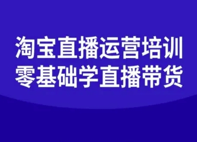 淘宝直播运营培训-零基础学会直播卖货-117资源网