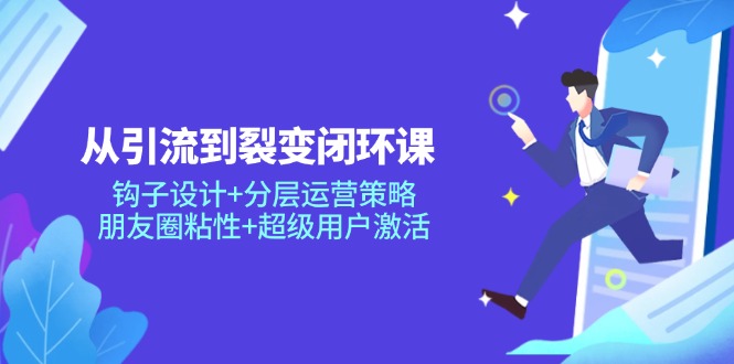 从引流到裂变闭环课：钩子设计+分层运营策略，朋友圈粘性+超级用户激活-117资源网