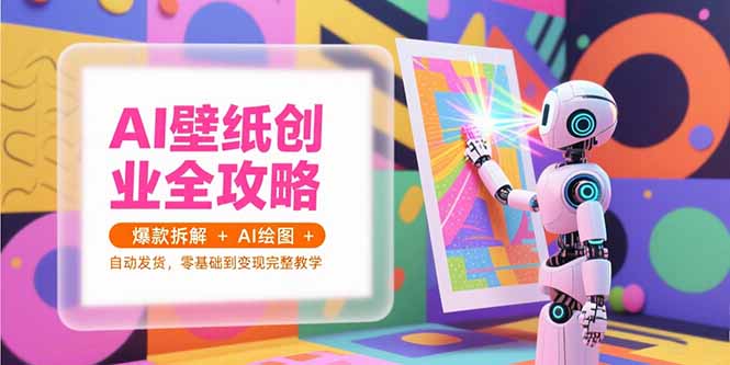 AI壁纸创业全攻略，爆款拆解+AI绘图+自动发货，零基础到变现完整教学-117资源网