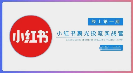小红书聚光陪跑第一期，教你从0到1玩转小红书聚光投流，搭建小红书付费投流团队，更快的见到效果-117资源网