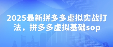 2025最新拼多多虚拟实战打法，拼多多虚拟基础sop-117资源网